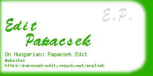 edit papacsek business card